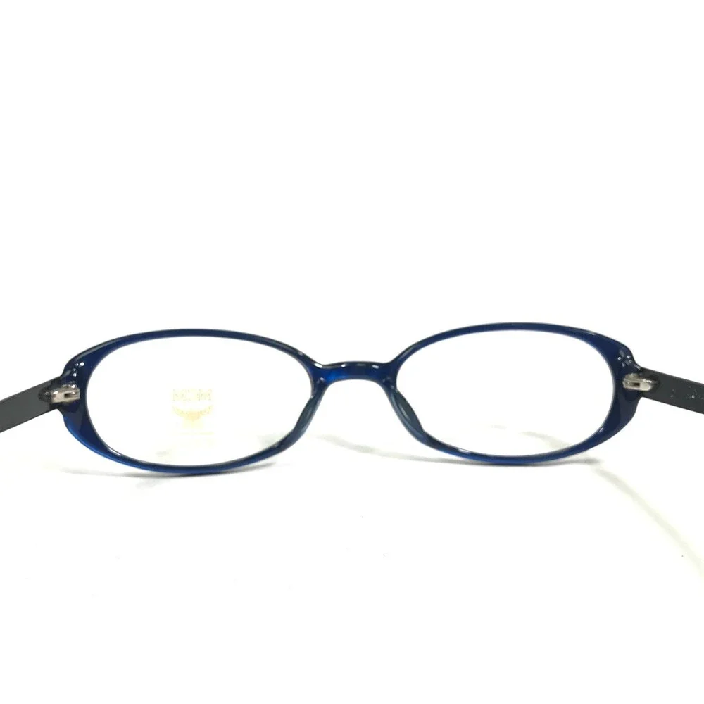 MCM Eyeglasses Frames 502 Black Clear Blue Round Oval Full Rim 50-19-140